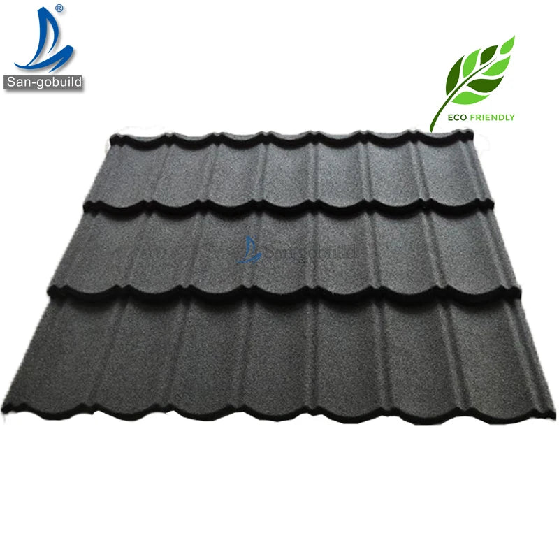 Hot Sale Sangobuild Color Jubin Fliese Roofing Sheet Tuile Stone Coating Metal Roof Tile for Villa House Project