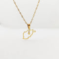 Collares Personalizados Afghanistan Necklace Gold Heart Necklace Country Map Necklace Jewelry for Women Laminado En Oro