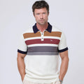 Men's Solid Business Breathable Knitted Viscose Blend Short Sleeve Button Crew Neck Sweater