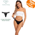 Shanhao Reusable Low Waist Lace Leakproof Panties Organic Cotton Bragas Menstrual Thong Womens Light Flow Period Thong Panties