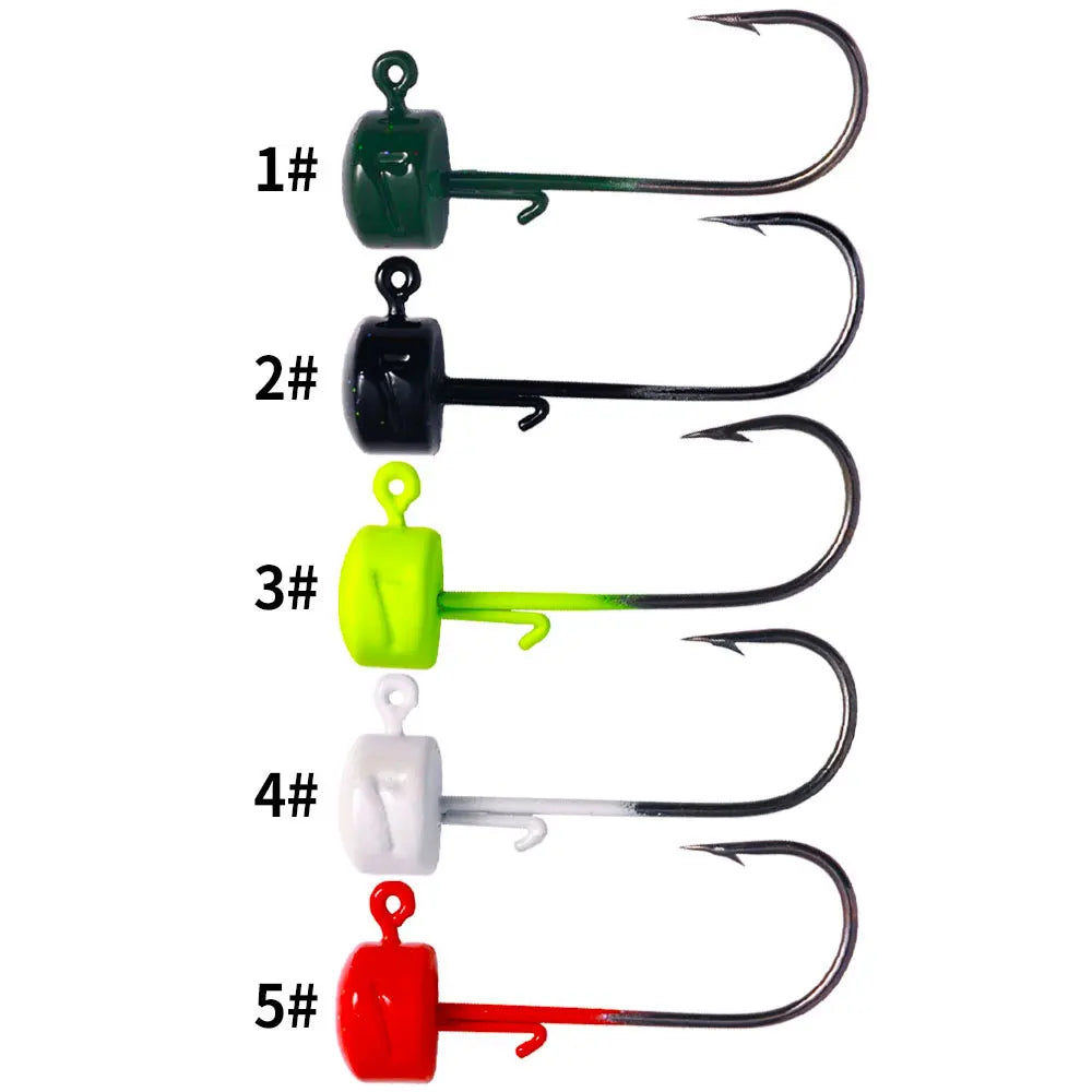2.8G 3.5G 4.6G HENGJIA 7G Flat Mushroom Jig Hook Assist Hook Jigging Fishing Lures Lead Head Fishing Jigs Hooks
