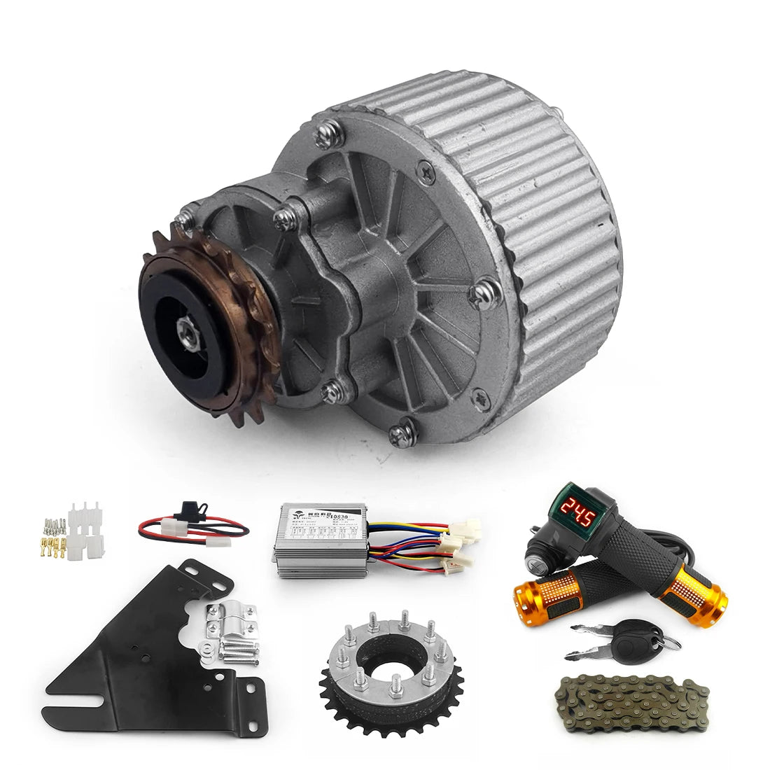 DIY Fat Tire Bicicleta Electric Bicycle Side Hung 450w 36v Motor Electric Conversion Kit for Bike
