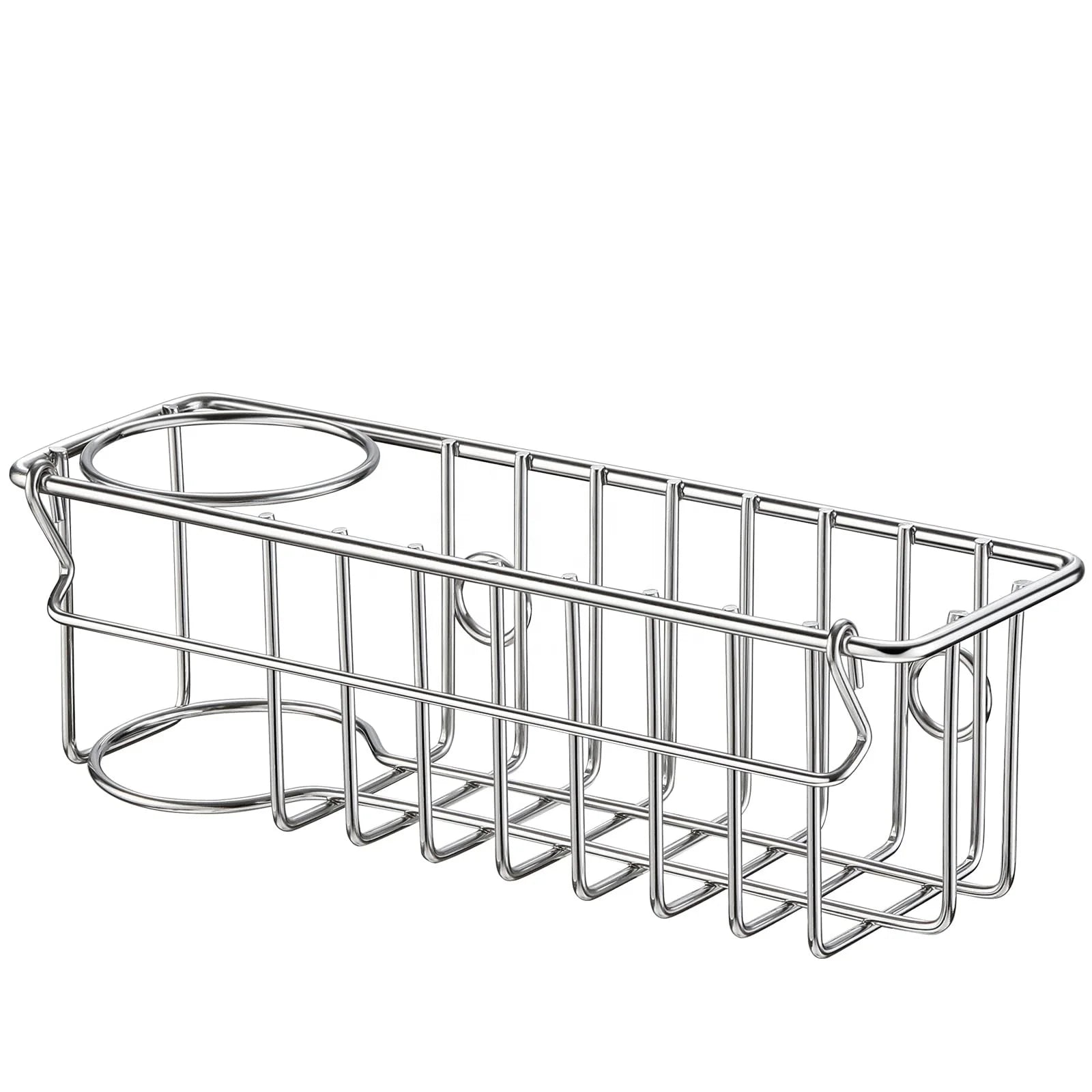 3 1 Stainless Steel Kitchen Sink Sponge Holder Dish Bowl Storage Rack 2 Type Suspension Options Standing Eco-Friendly