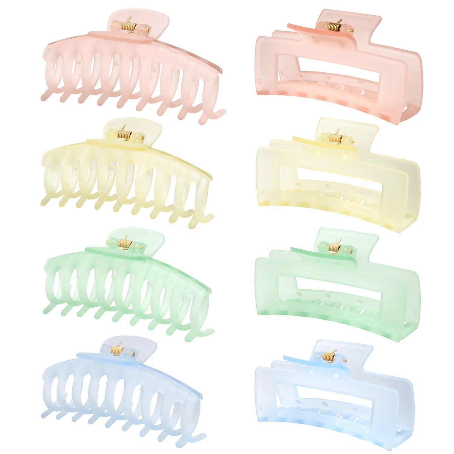 New Hot Sell Jelly Color Hair Claw Fashion 11 cm 10.5 cm Matte Hair Clip Claw