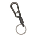 Stainless Steel Metal Spring Keychain Cute Couple Silver Color Keychain Polished Black Metal Keychain Outdoor Sport
