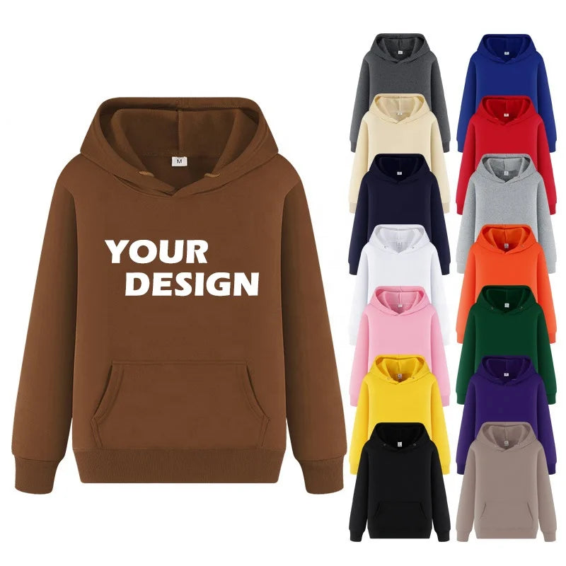 Oversized Fitted Cotton Fleece Hoodies Custom Logo Plain New Gym Men Pullover Hoodies