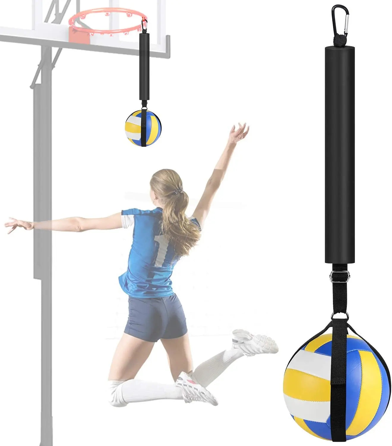 Volleyball Spike Trainer Basketball Hoop Great Home Training Equipment for Improving Spiking Jumping and Arm Swing Mechanics