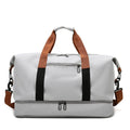 Custom Outdoor Sports Gym Bag Geometric Pattern Oxford Material Duffel Shoe Compartment for Travel Leisure Boarding-Wholesale