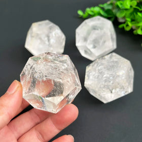 5CM Natural Clear Quartz Crystal Dodecahedron for Decoration