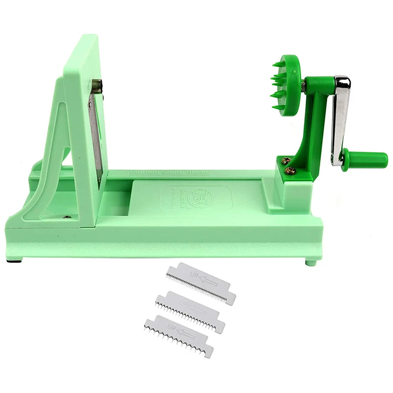 4 Stainless Steel Blades Spiral Slicer Kitchen Restaurant Japanese Type Veggies Turning Vegetable Slicer