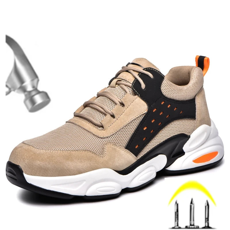 Anti Smashing and Anti Piercing Work Shoes Lightweight Breathable Safety Shoes Anti Slip and Wear-Resistant Protective Shoes