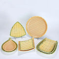 Wholesale 8"/9" Bamboo Printing Plastic Dishes Triangle Melamine Plates for Restaurant Hotel