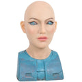 Realistic Female Face Silicone Mask High Elasticity Skin Friendly and Comfortable Fit for Cosplay and Film Props