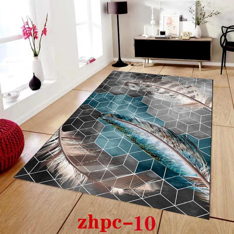 Cheap Factory Polyester Printed 3D Living Room Luxury Crystal Velvet Area Rugs