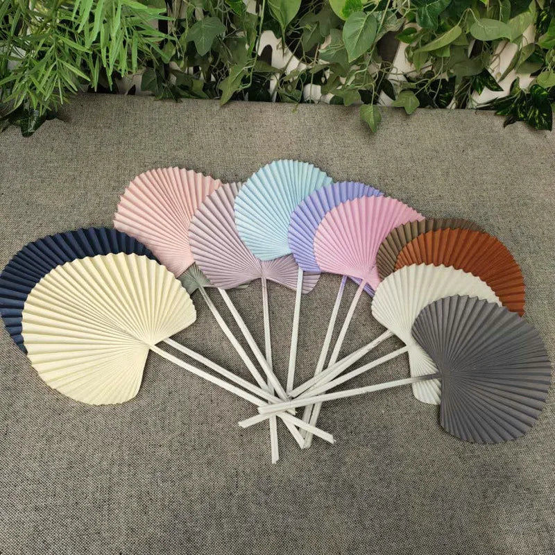 Wholesale Artificial  Green Plant Palm Fan Leaves for Wedding Hall Flower Arrangement Decoration