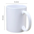 Hot Sale 350ml 11oz Imported Coated Decal Porcelain Sublimation Classic Eco-Friendly C-shaped Handle Customizable Design