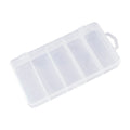 DN 175mm*97mm*30mm Multifunction clear Plastic Fishing Tackle Lure Boxes Fishing Storage Container case with 5 Compartments