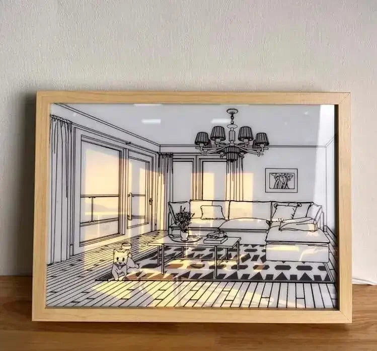 New Trends Light up Acrylic Painting for Home Entrance Decoration Luxury Illuminated Led Art Picture Light Painting