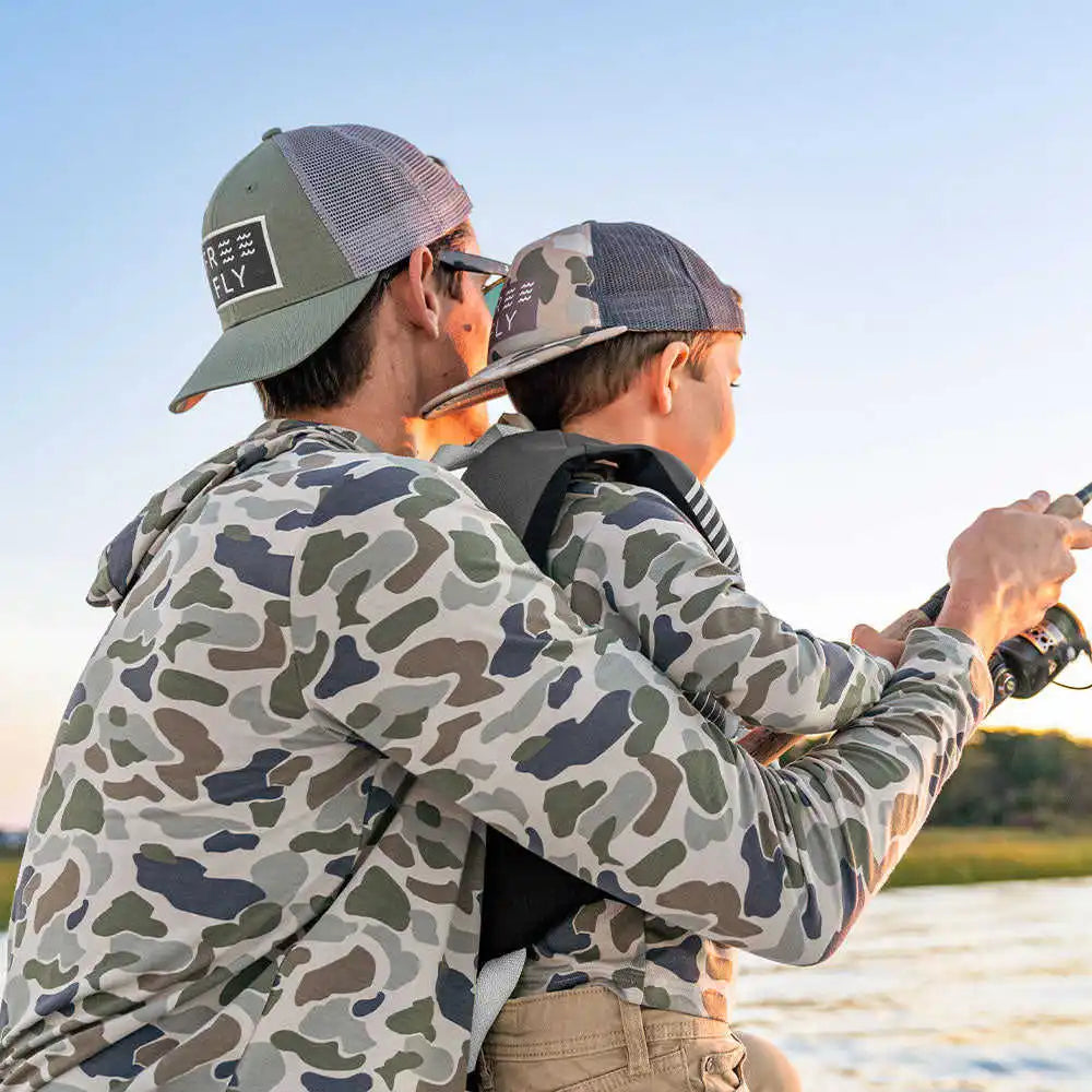 Wholesale Camo Fishing Shirts With Hood Sublimated Long Sleeve Fishing Shirts Marshwear Fishing Shirt