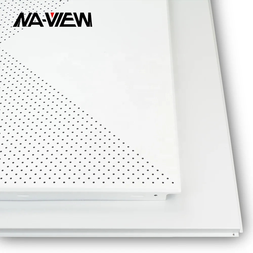 Modern Perforated Fireproof Suspended Aluminum Alloy Ceiling Tiles 600x600 for Commercial Mall & Hotel Office Decoration