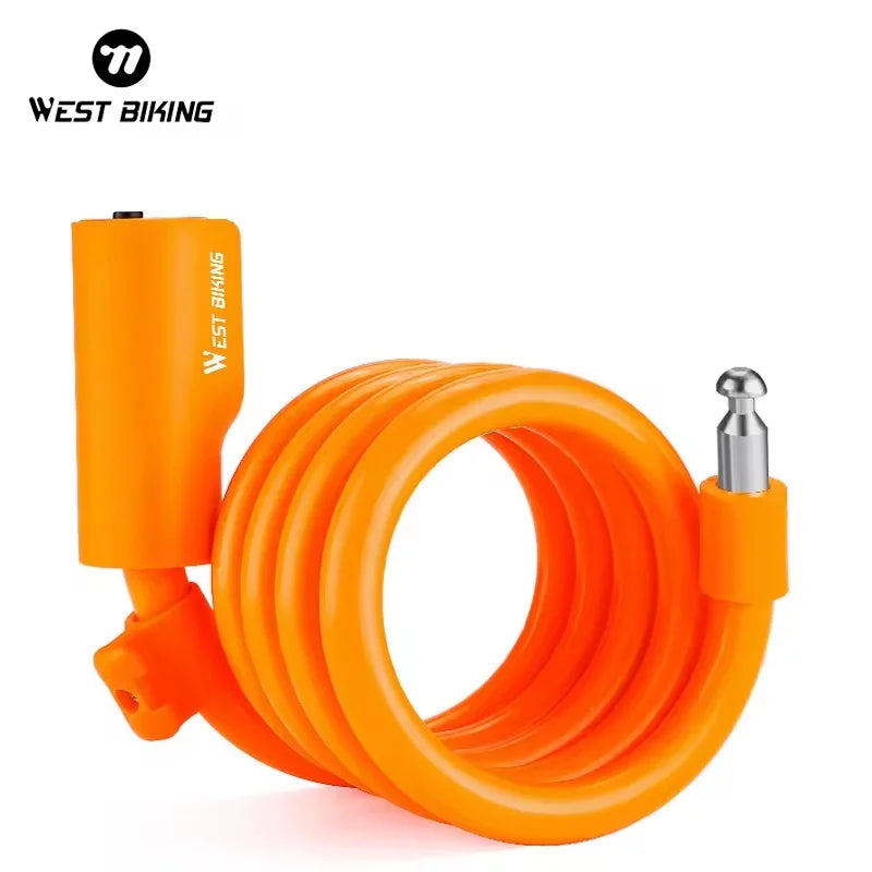 WEST BIKING Anti-Theft Bicycle Cable Lock E--bike Motorcycle Bold High Extensible Bike Lock Bicycle Accessories Equipment MegaBDM
