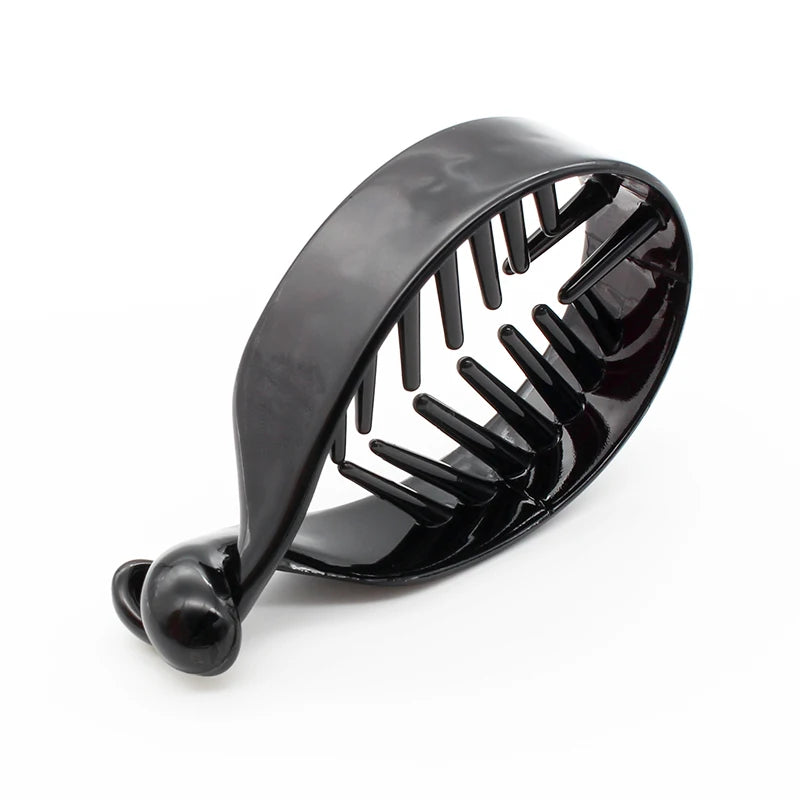 Hot Selling Banana Hair Clips Ponytail Holder Clip Round Banana Clips