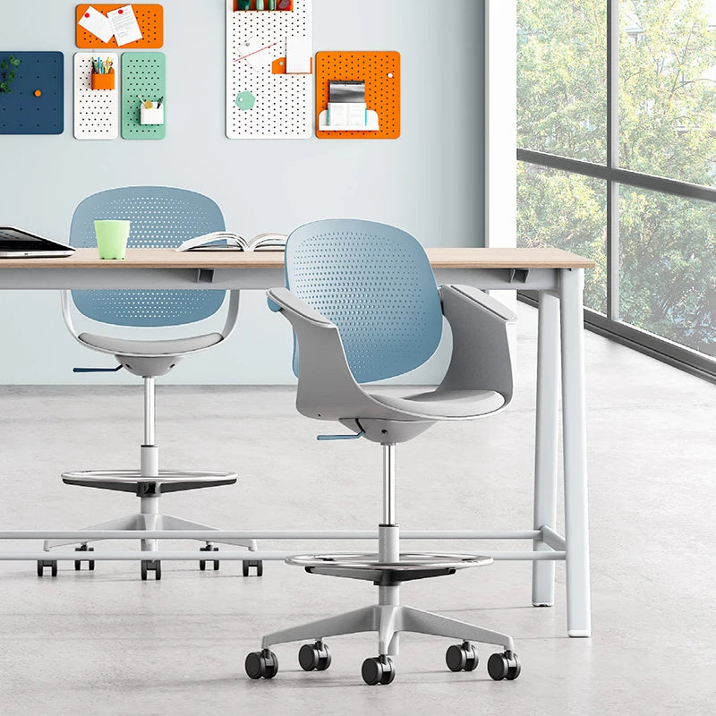 Modern High-Fabric Comfortable Swivel Office Chair With Heated Leather Colorful Mesh Executive Chair for Leisure and Work