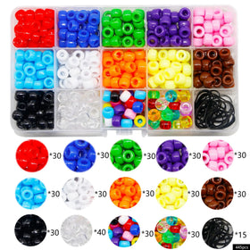 445pcs Plastic Hair Dreadlock Beads Braid Dreadlock Hair Accessories Beads for Jumbo Girls Women 166g Pack DHL\UPS\FEDEX\EMS\TNT