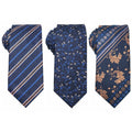 Popular Blue Stripe Necktie Polyester Jacquard Tie Manufacturers Custom Silk Ties Men for Daily Life