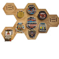 Hot Selling Running Gift Honeycomb Medal Collection Holder Wooden Medal Display for Runner Gifts