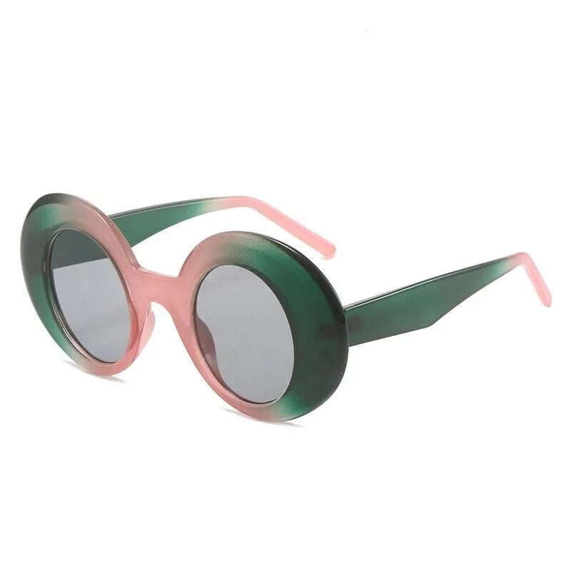 China Good Quality Women Round Sun Glasses Egg Frame Crazy Alien Sunglasses 2023