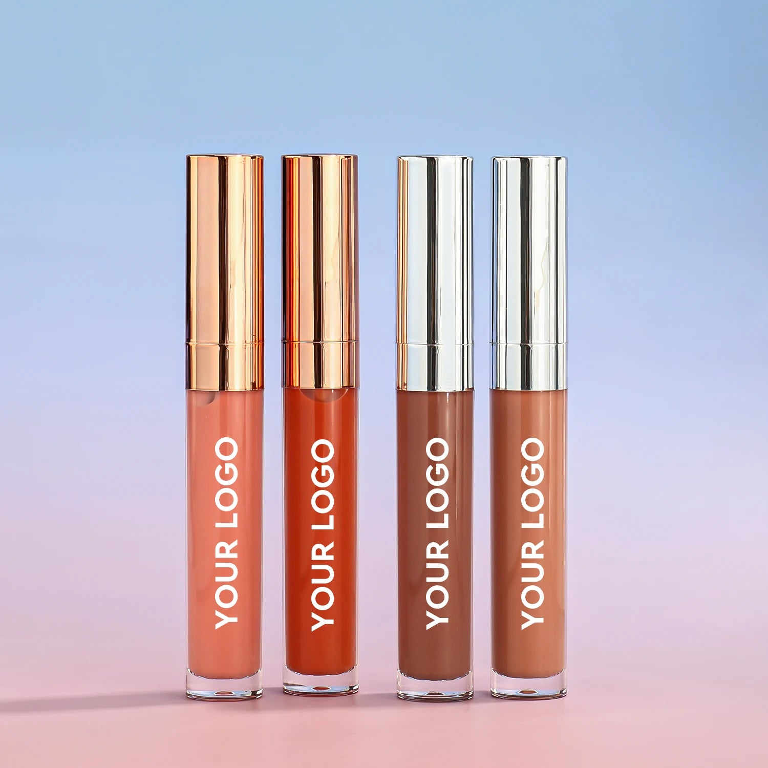 Silver Gold Custom Lip Gloss Waterproof Lipgloss Vegan Lip Gloss Long Lasting Empty Lip Gloss Tubes