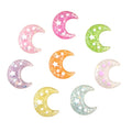 Hot Sale Good Quality Large Jelly Color Flat Back Resin Moon Cabochon for Craft