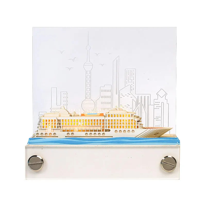Gift Items 2027 Creative Product Ship 3D Shape Notes Paper Crafts Corporate Gift Items Art Gifts Home Decoration 3d Notepad