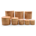 Bamboo Cosmetic Jar 30g 50g 100g Frosted Luxury Nature Cream Jar Container With Lid
