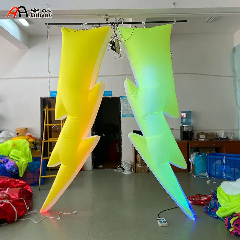 Lighting Inflatable Ceiling Balloon Polyester Taffeta Material 2m/Customizable Size Weather Resistant for Party Event Decoration