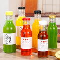 200ml 250ml 500ml 1000ml High-Quality Milk Juice Coffee Beverage Bottle with Metal Lid / Empty Milk Glass Bottle
