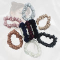 Wholesale  Soft Scrunchies Silk  2.5cm  Custom Scrunchies Elastic Hair Band 100 Silk Fabric 22mm Silk Charmeuse