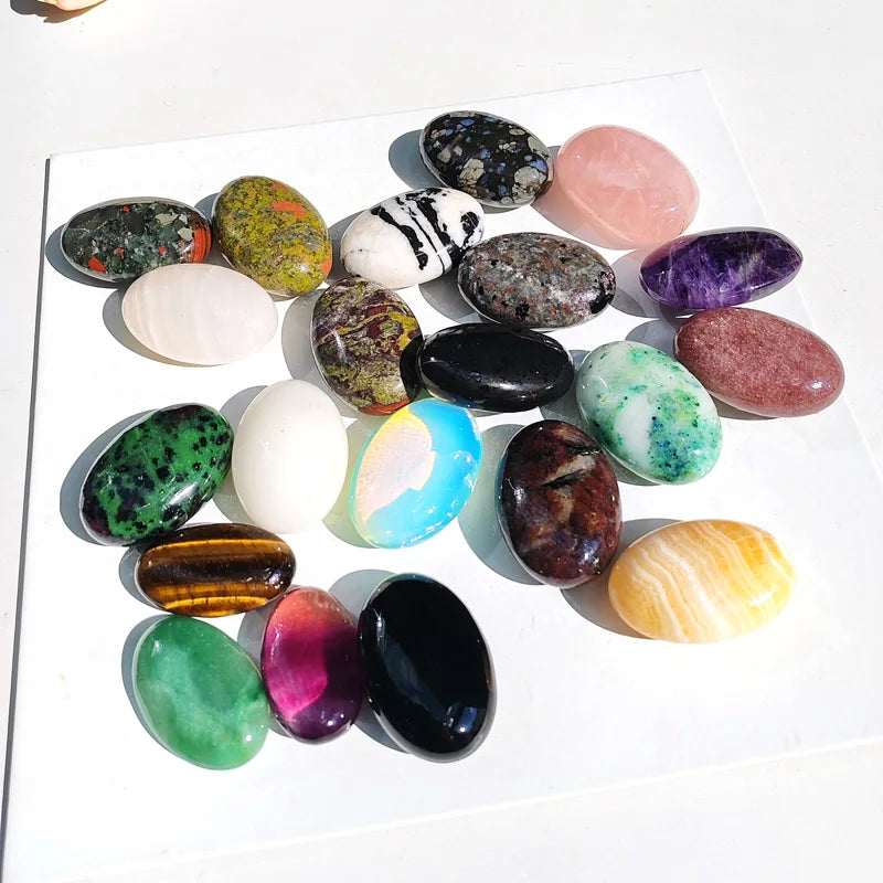 Jingfa Wholesale Crystals Crafts Gifts Polish Energy Stone Fluorite Amethyst Stone Palm Heart for Healing