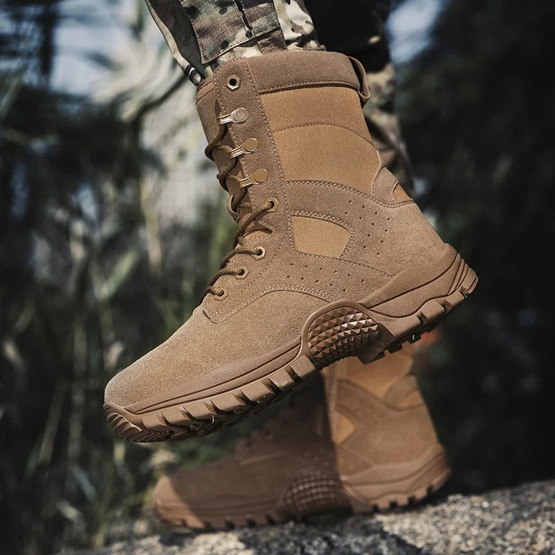 New Style Custom Mens Hiking Waterproof LightweightDurable Suede Leather Work Boots