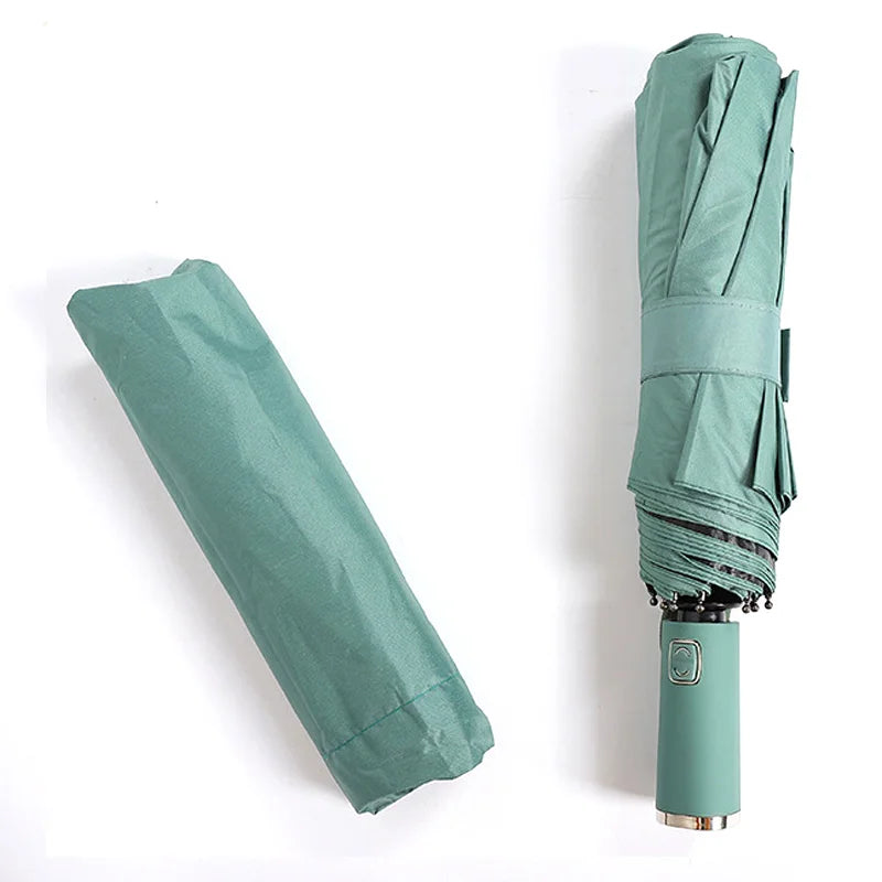 New 10k Three Fold Fully Automatic Umbrella Business Gift Folding Promotional Umbrella Printing logo