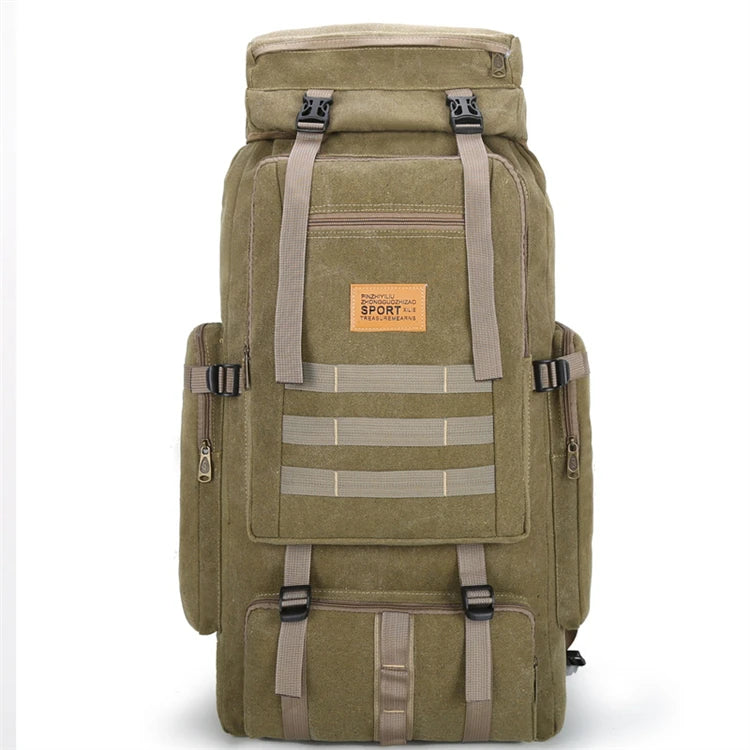 Vintage Men's Waxed Canvas Duffle Travel Backpack Water-Proof for Weekend Camping
