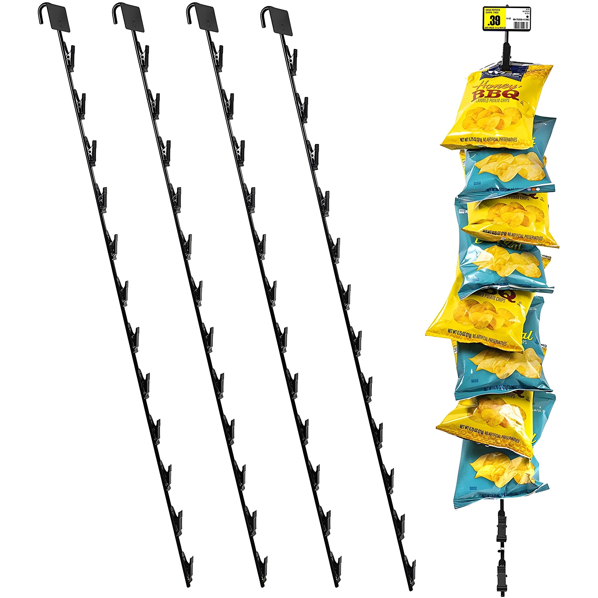 OEM Manufacturing Fast Delivery PVC Plastic Hanging Display Clips Strips