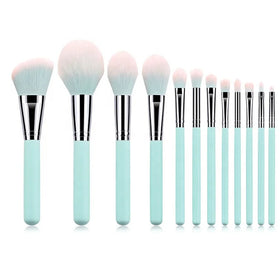 Professional Synthetic Makeup Brush Set Sky Blue Wood Handle Face Eye Brushes Foundation-China Artist Brush Set Wholesale