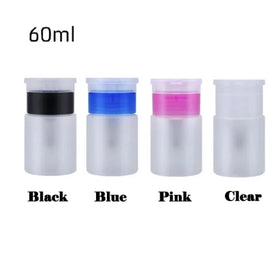 Plastic Nail Gel Polish Remover Cleaner Liquid 60ml Pump Dispenser Empty Bottle