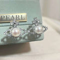 Hot Selling 925 Pure Silver Ear Needle Anti-Allergic 7-8mm Natural Freshwater Pearl Stud Earrings New Product