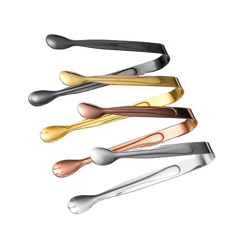 Factory Direct Stainless Steel 12cm Colorful Mini Ice Serving Tong for Party BBQ Bar