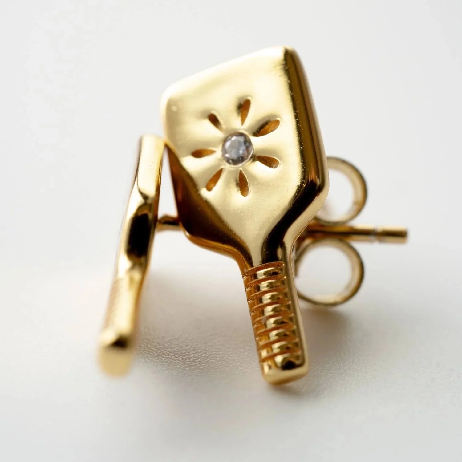 Wholesale Game Day Women Fashion Sport Earrings 925 Sterling Silver Pickleball Paddle Earrings