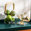 Glass Portable Transparent Eco-Friendly Square Fruit Plate Basket Home Tableware Ice Bucket Storage Container for Wedding Flower