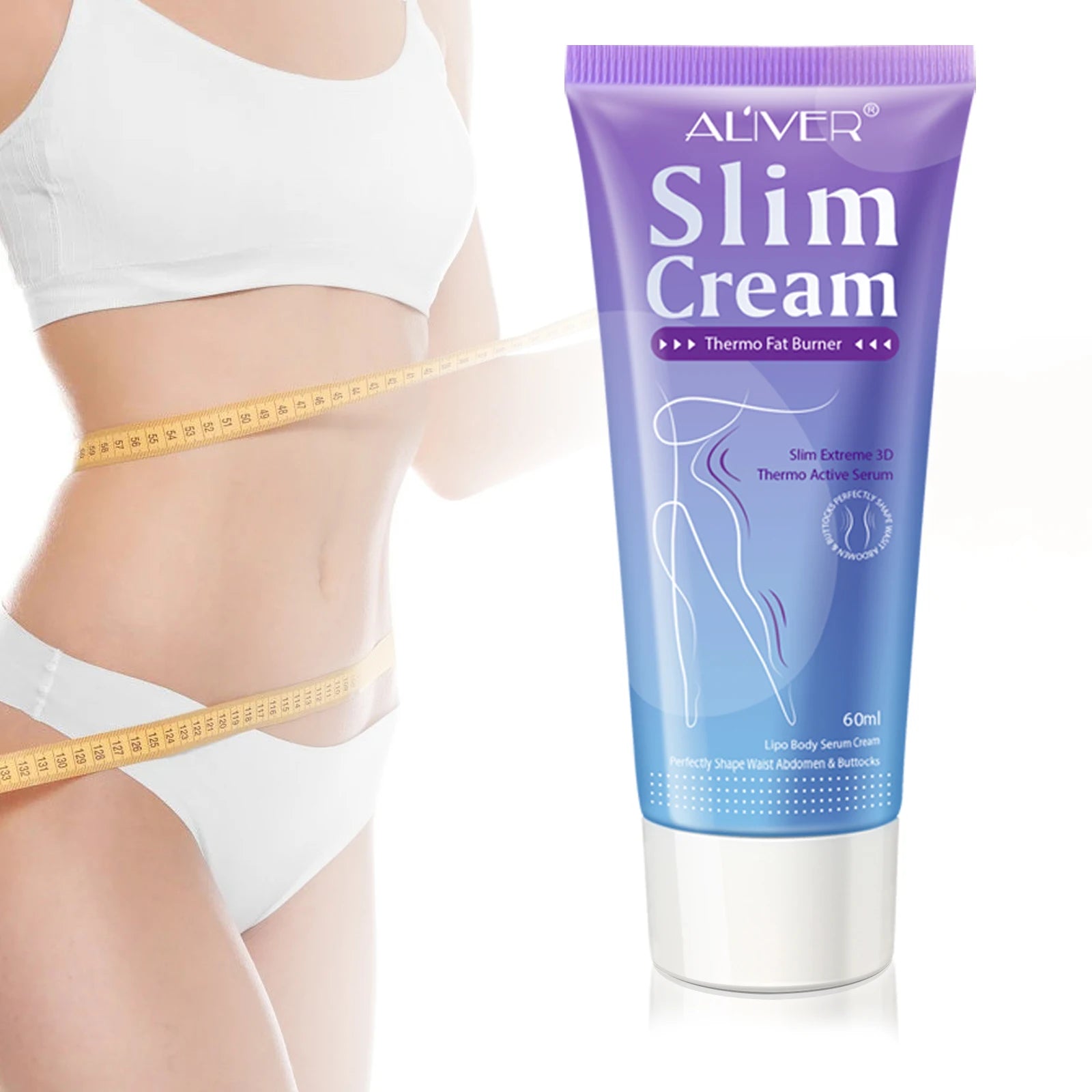 ALIVER Body Care 60ml Herbal Burning Fat Women Weight Loss Slimming Creamfirming Skin Thigh Arm Tummy Fast Slimming Cream